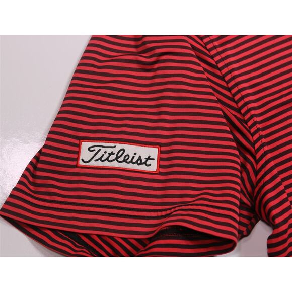 Footjoy Titleist Acoaxet Club Red Striped Golf Polo Shirt Men's Medium - Picture 9 of 9
